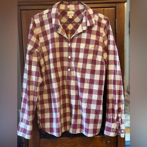 J. Crew Perfect Fit Pullover Top w Pocket over Left Breast Size Large